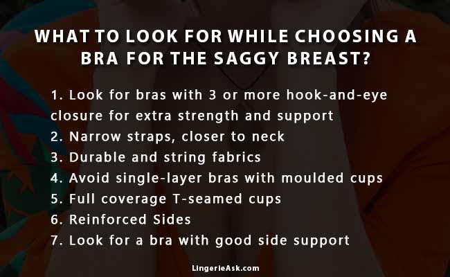 What to look for while choosing a bra for the saggy breast