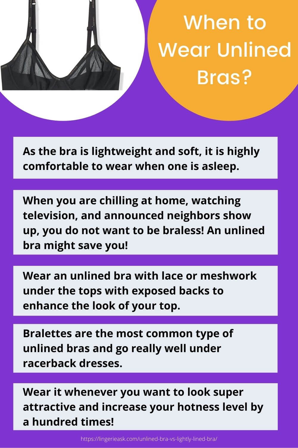 When to Wear Unlined Bras