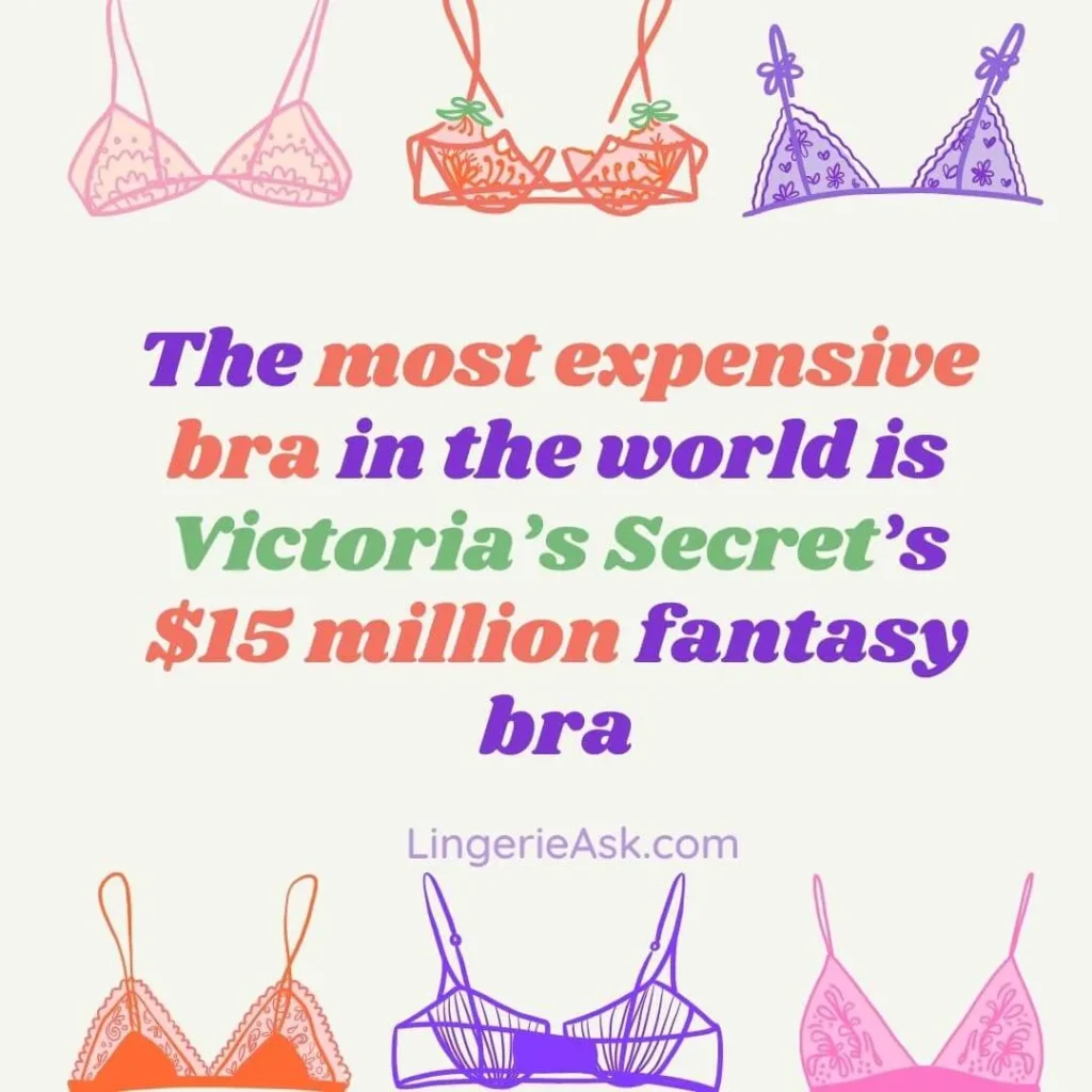 The most expensive bra in the world is Victoria’s Secret’s $15 million fantasy bra