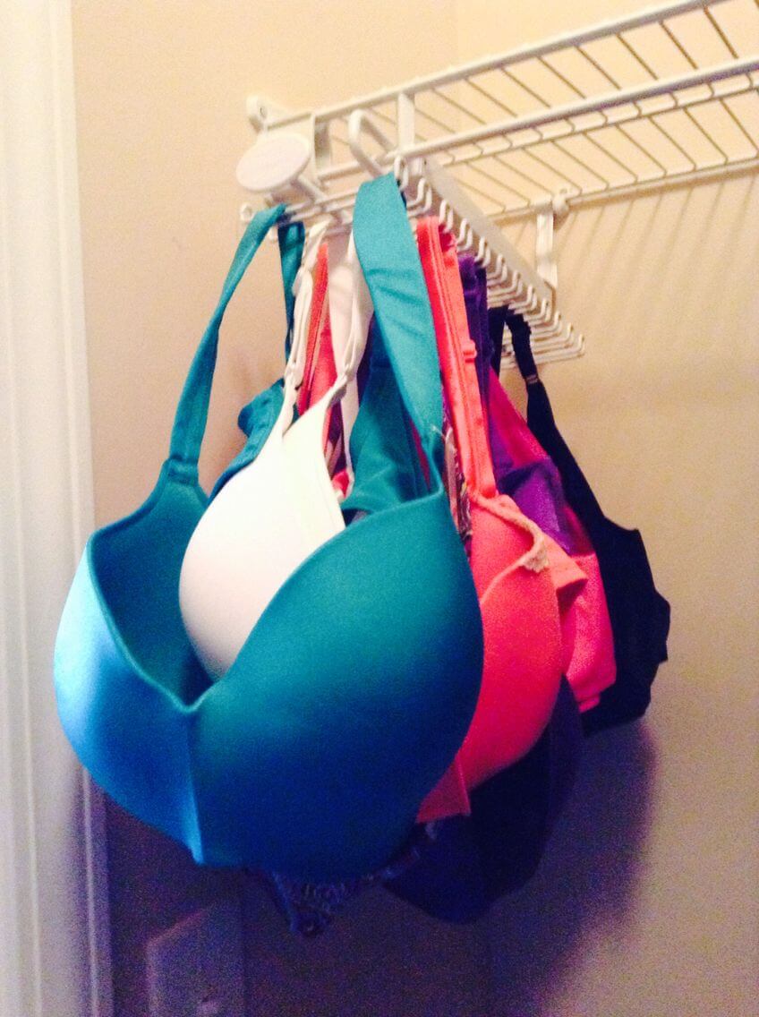 Use Tie Organizers bra storage