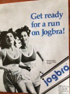 Palmer-Smith and Lindahl in the original Jogbra ad