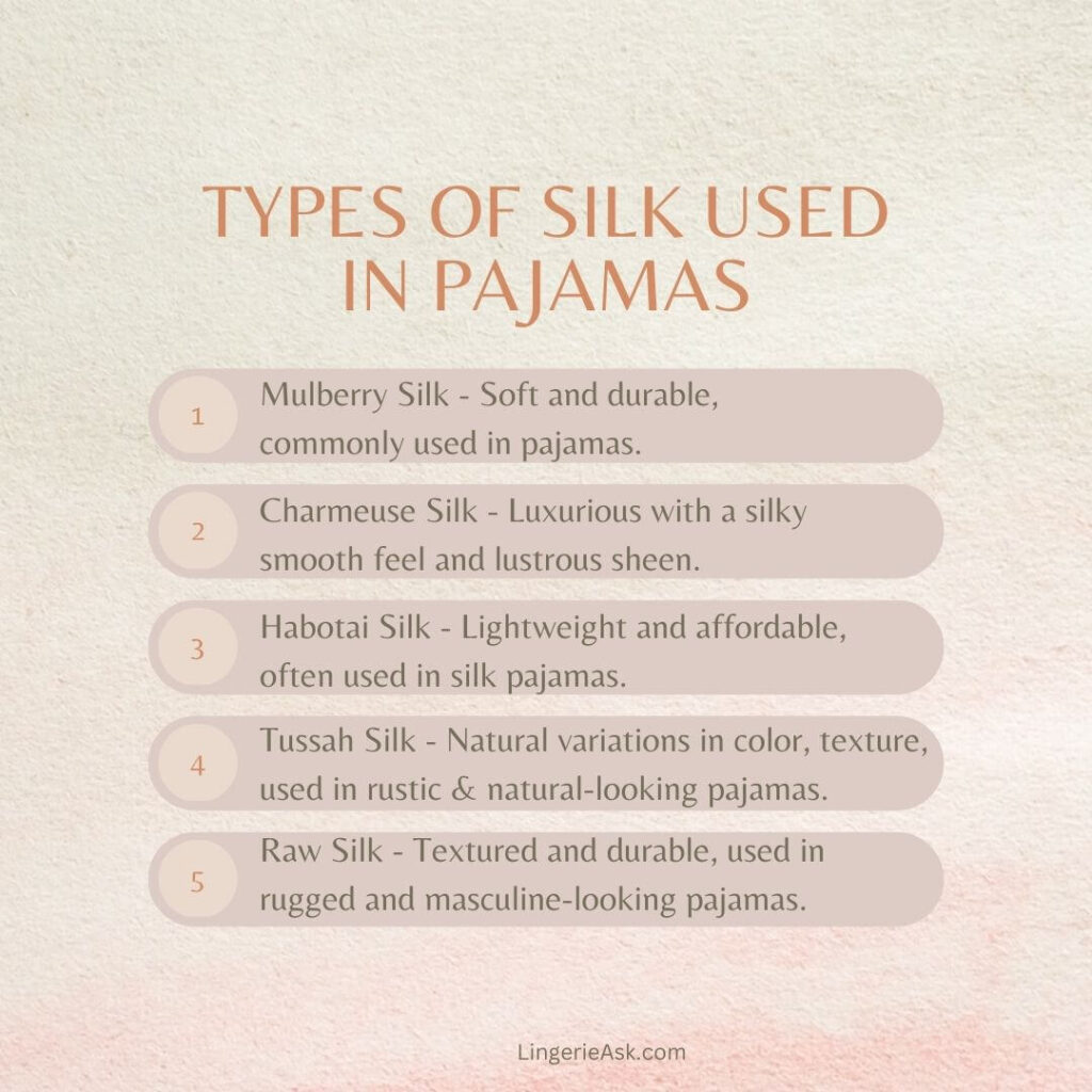 Types of Silk Used in Pajamas