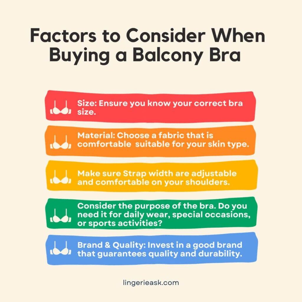 Factors to Consider When Buying Balcony Bra