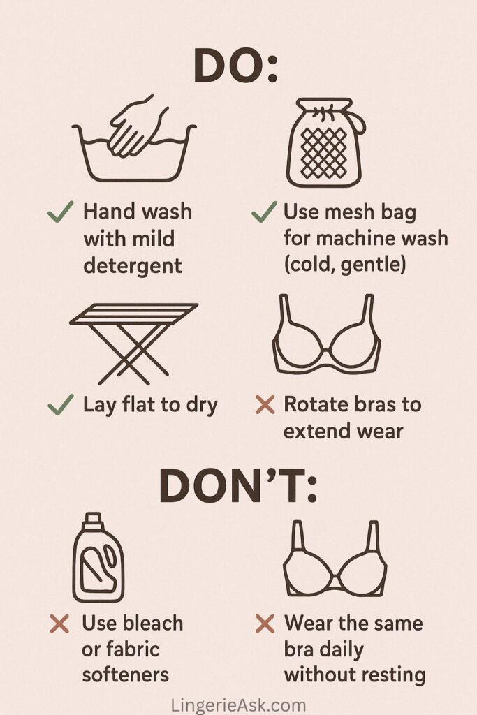 T-Shirt Bra Care Checklist